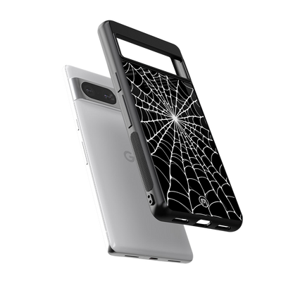 spider swirl back phone cover | glass case for Google Pixel 8