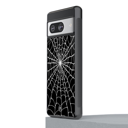 spider swirl back phone cover | glass case for Google Pixel 8