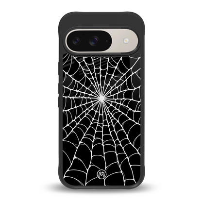 spider swirl back phone cover | glass case for google pixel 9