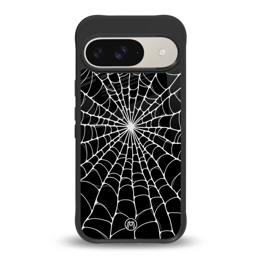 spider swirl back phone cover | glass case for google pixel 9