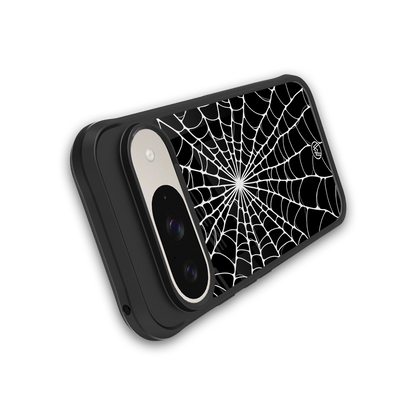 spider swirl back phone cover | glass case for google pixel 9