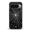 spider swirl back phone cover | glass case for google pixel 9 pro