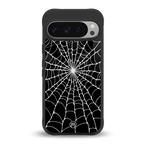 spider swirl back phone cover | glass case for google pixel 9 pro