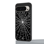 spider swirl back phone cover | glass case for google pixel 9 pro