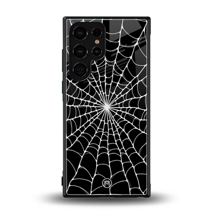spider swirl back phone cover | glass case for samsung galaxy s24 ultra