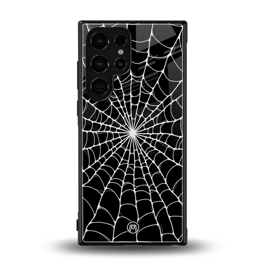 spider swirl back phone cover | glass case for samsung galaxy s24 ultra