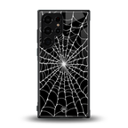spider swirl back phone cover | glass case for samsung galaxy s23 ultra