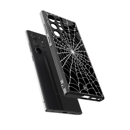 spider swirl back phone cover | glass case for samsung galaxy s24 ultra