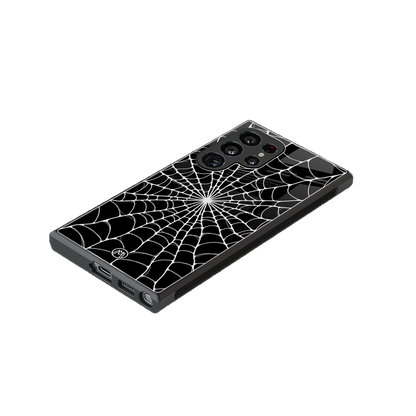 spider swirl back phone cover | glass case for samsung galaxy s24 ultra