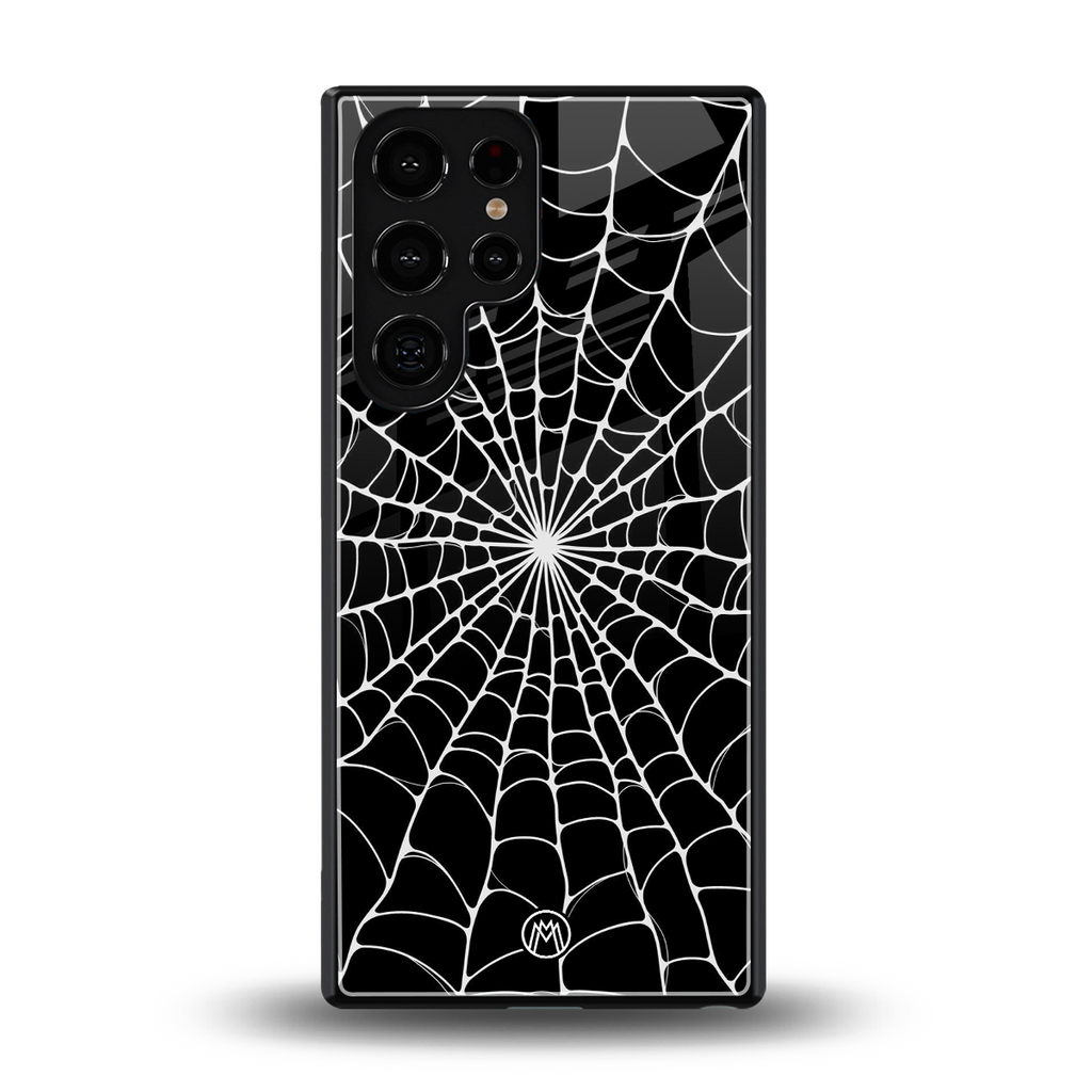 spider swirl back phone cover | glass case for samsung galaxy s25 ultra
