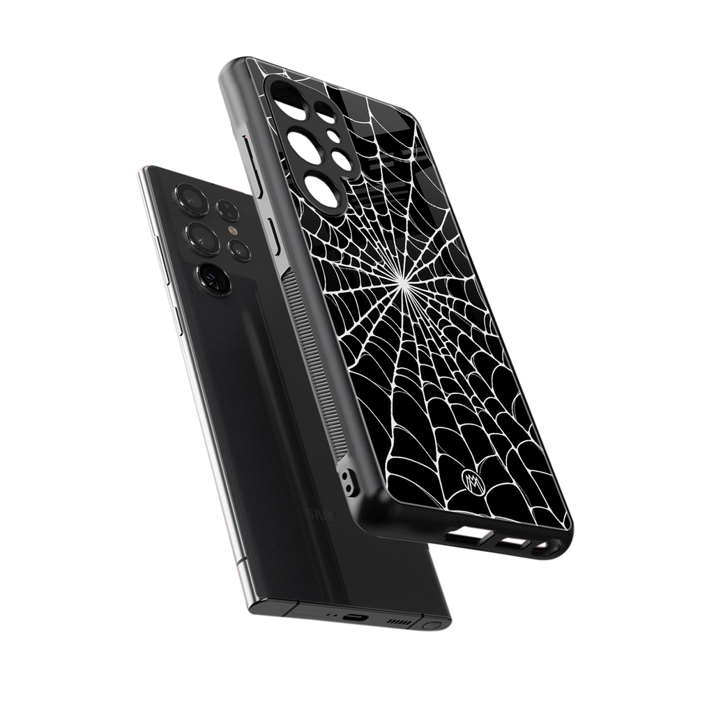 spider swirl back phone cover | glass case for samsung galaxy s25 ultra