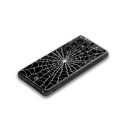 spider swirl back phone cover | glass case for samsung galaxy s25 ultra
