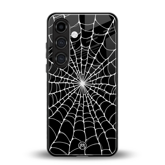 spider swirl back phone cover | glass case for samsung galaxy s24 fe