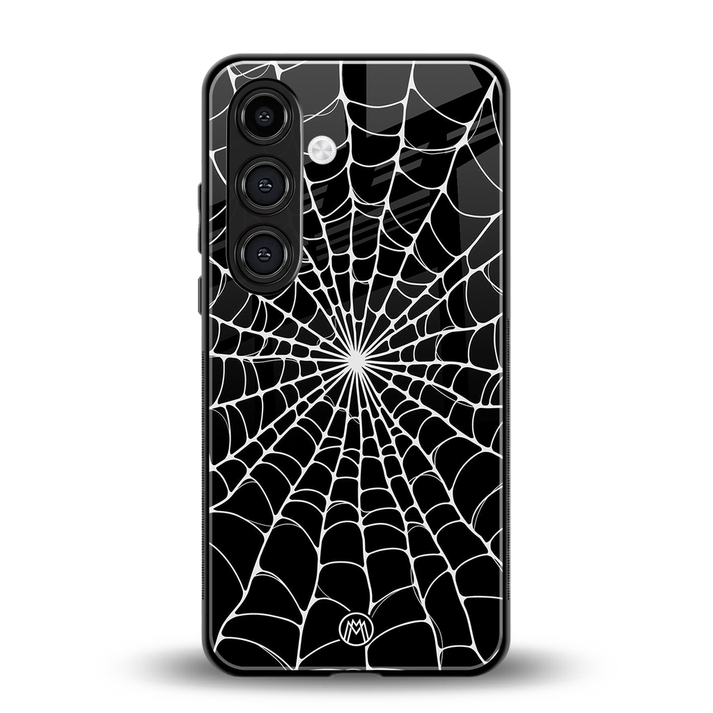 spider swirl back phone cover | glass case for samsung galaxy s24 plus