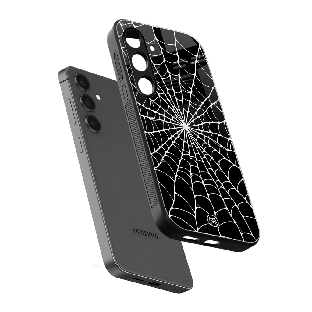 spider swirl back phone cover | glass case for samsung galaxy s25