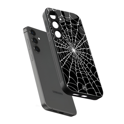 spider swirl back phone cover | glass case for samsung galaxy s23