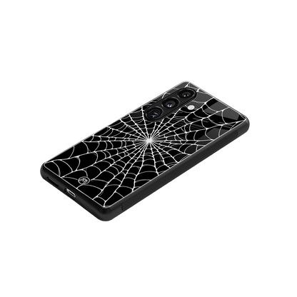 spider swirl back phone cover | glass case for samsung galaxy s23