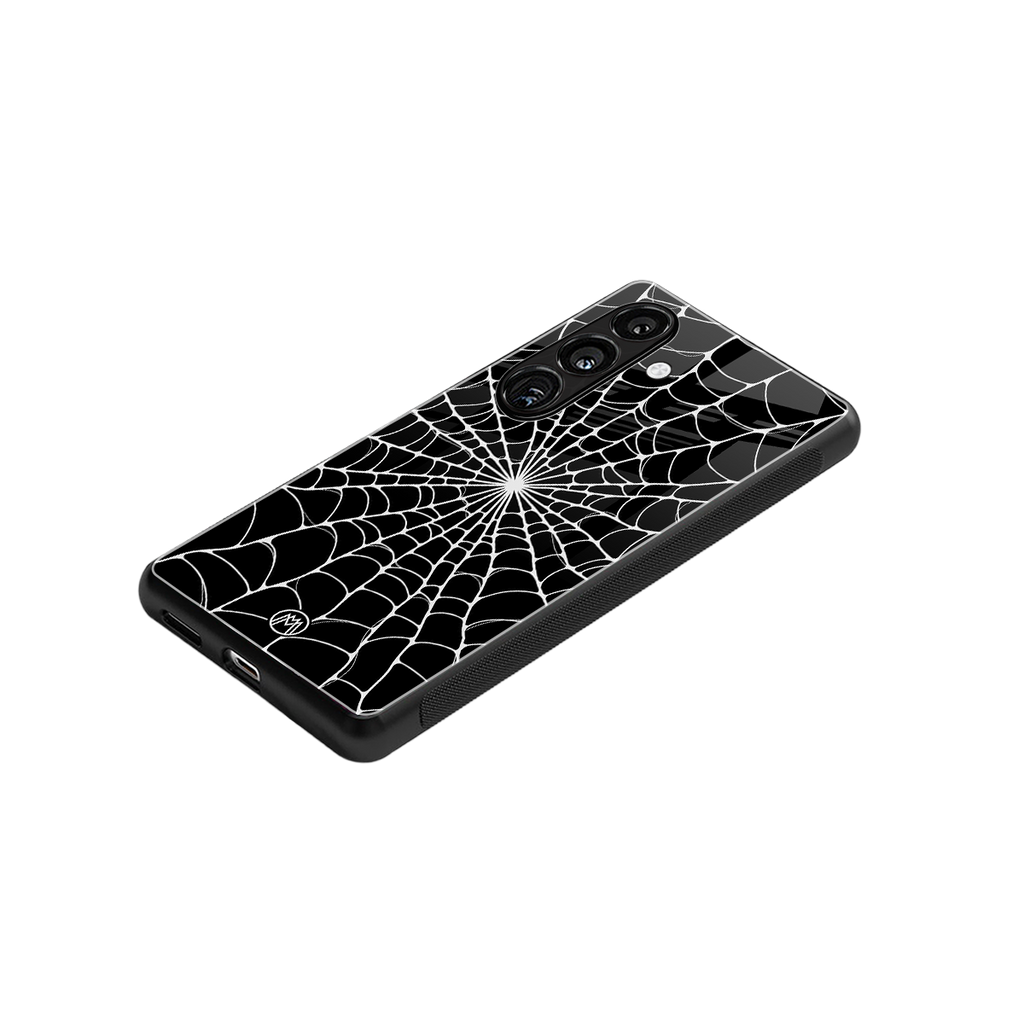 spider swirl back phone cover | glass case for samsung galaxy s25 plus