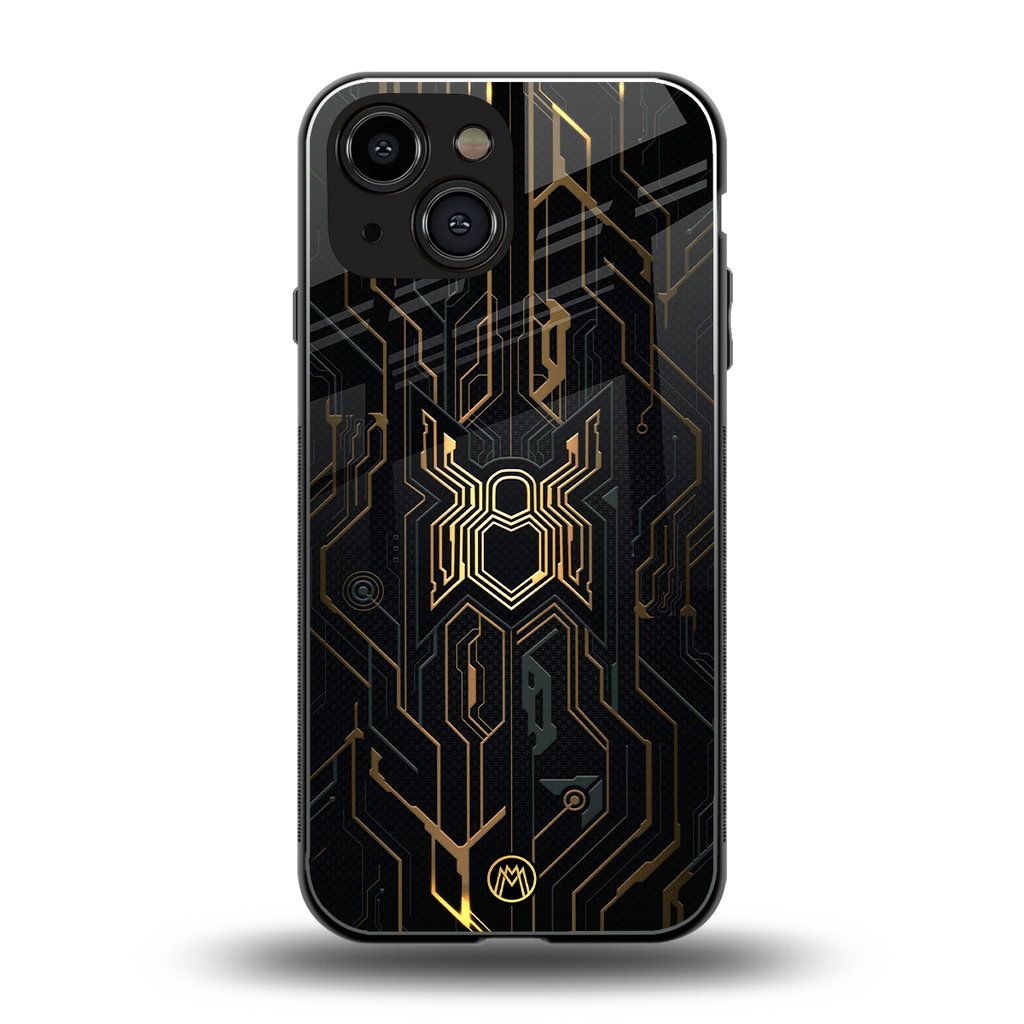 spider verse back phone cover | glass case for iphone 13 mini