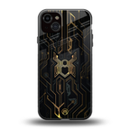 spider verse back phone cover | glass case for iphone 15 plus