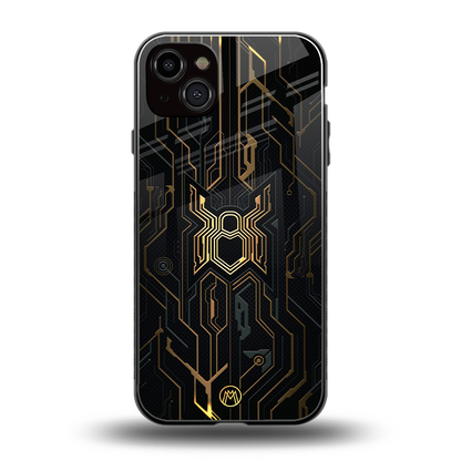 spider verse back phone cover | glass case for iphone 15 plus