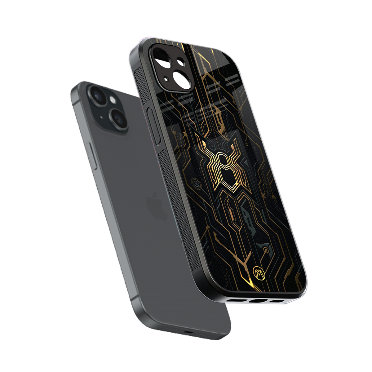 spider verse back phone cover | glass case for iphone 15 plus
