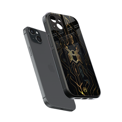 spider verse back phone cover | glass case for iphone 14 plus