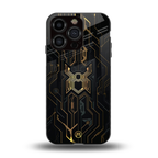 spider verse back phone cover | glass case for iphone 15 pro