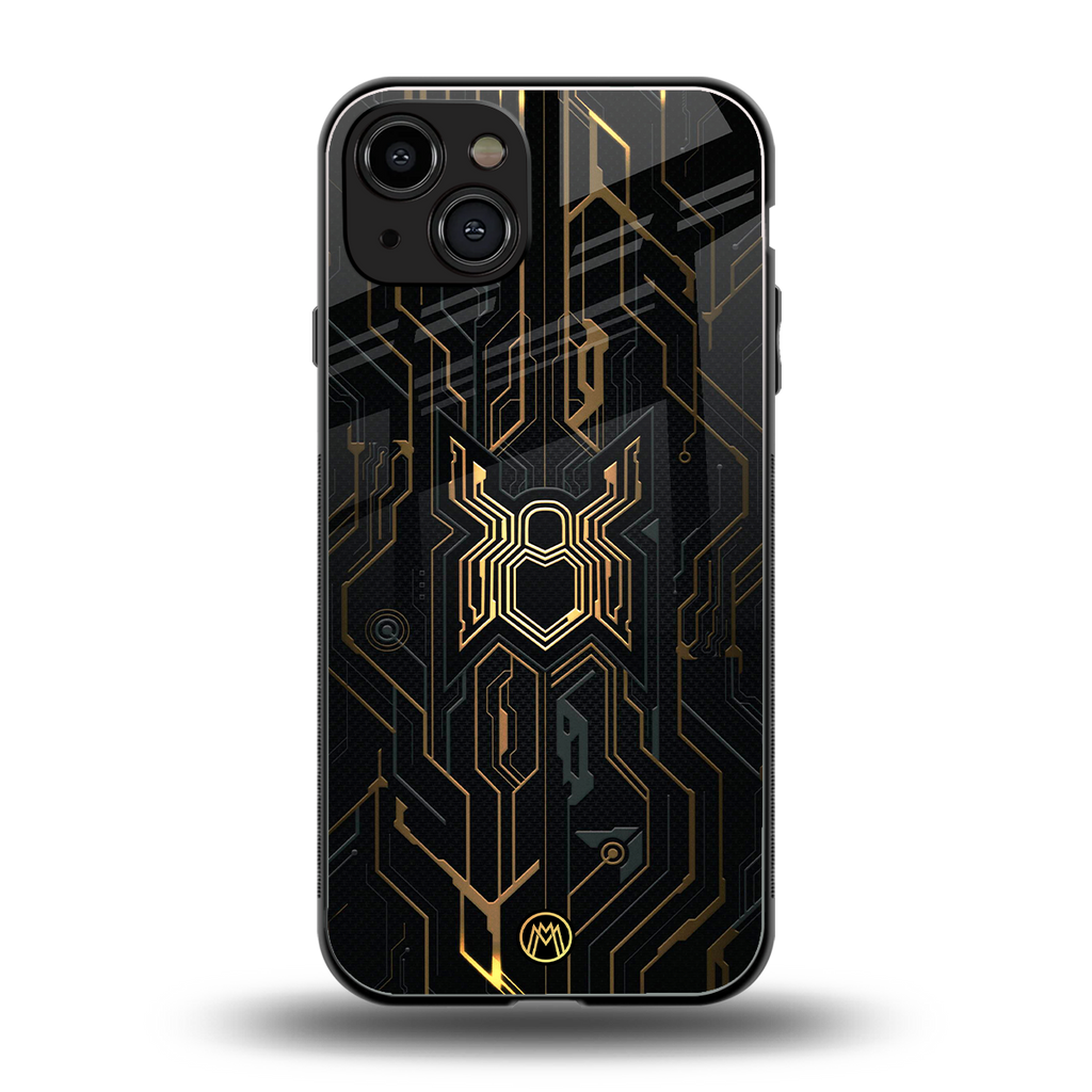 spider verse back phone cover | glass case for iphone 15