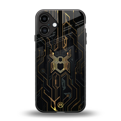 spider verse back phone cover | glass case for iphone 16 plus