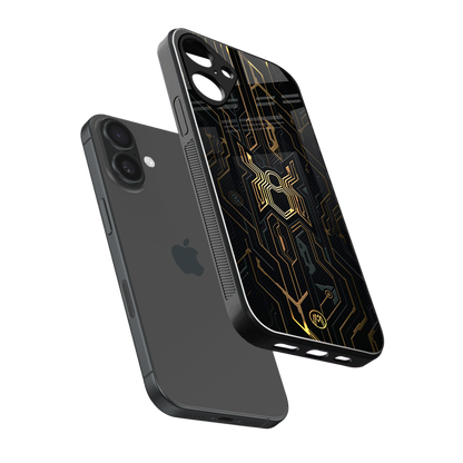 spider verse back phone cover | glass case for iphone 16 plus
