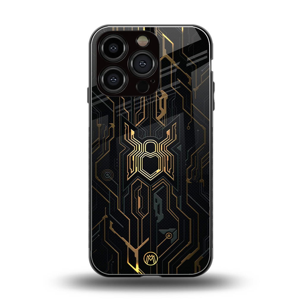 spider verse back phone cover | glass case for iphone 16 pro