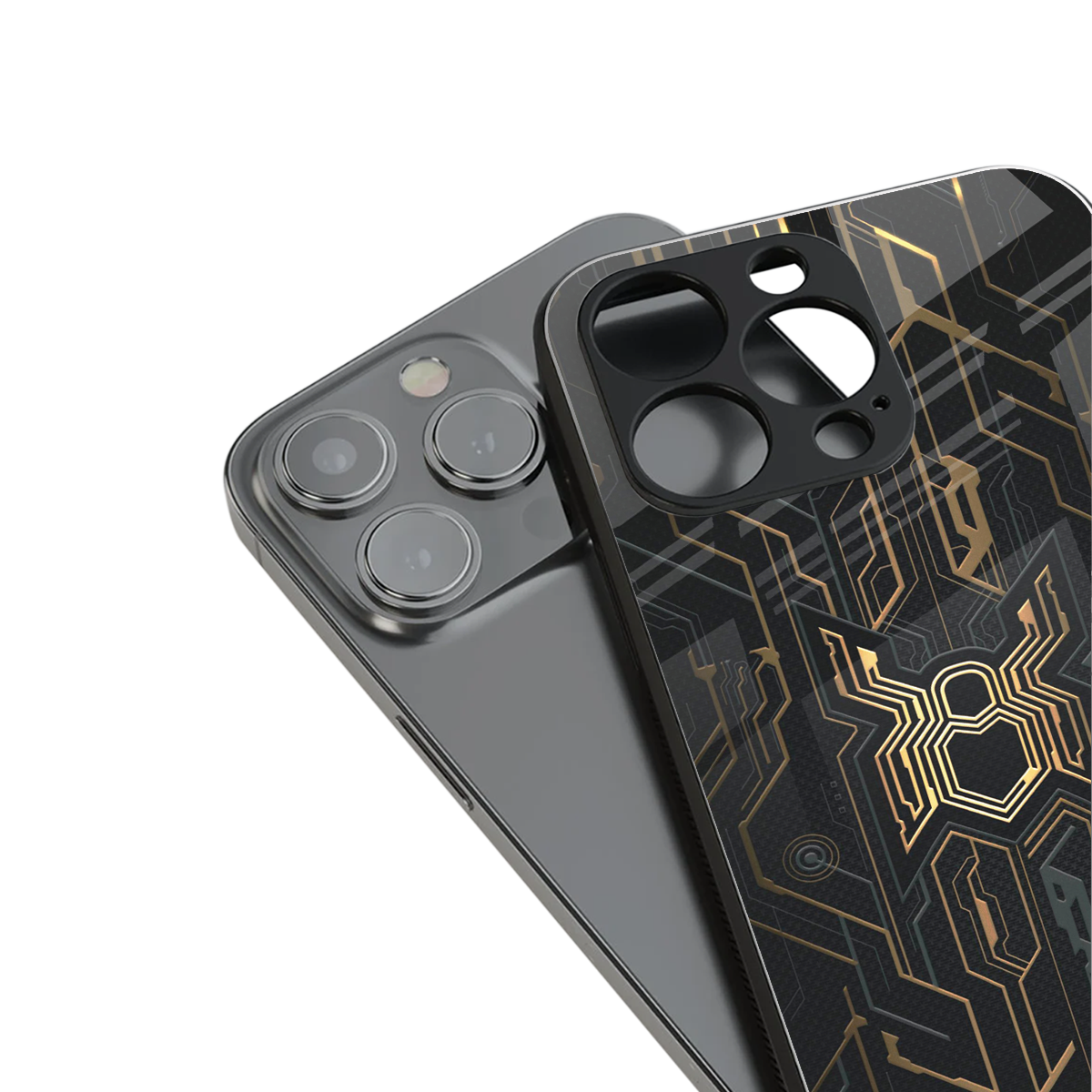 spider verse back phone cover | glass case for iphone 16 pro