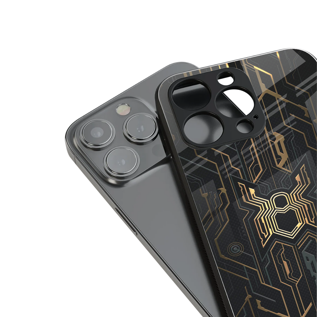 spider verse back phone cover | glass case for iphone 14 pro max