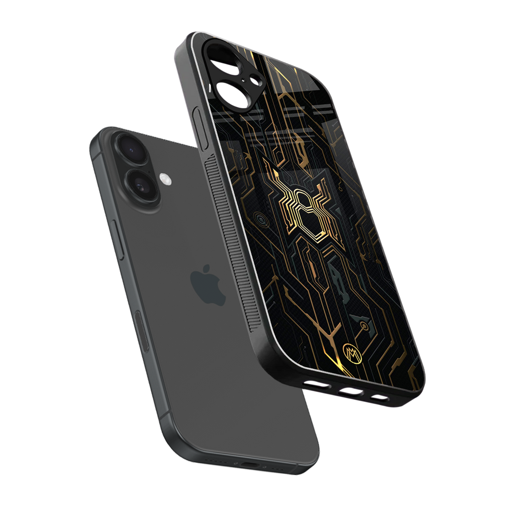 spider verse back phone cover | glass case for iphone 16