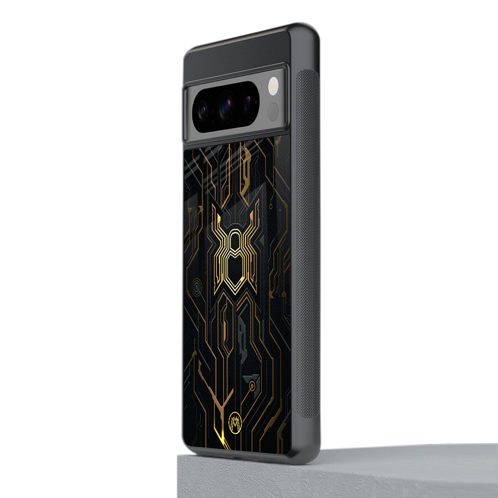 spider verse back phone cover | glass case for google pixel 8 pro