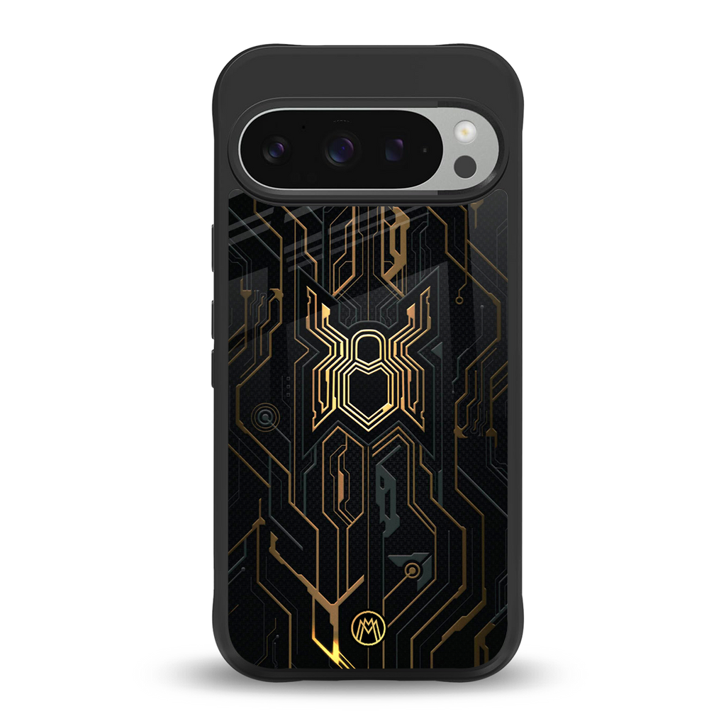 spider verse back phone cover | glass case for google pixel 9 pro xl