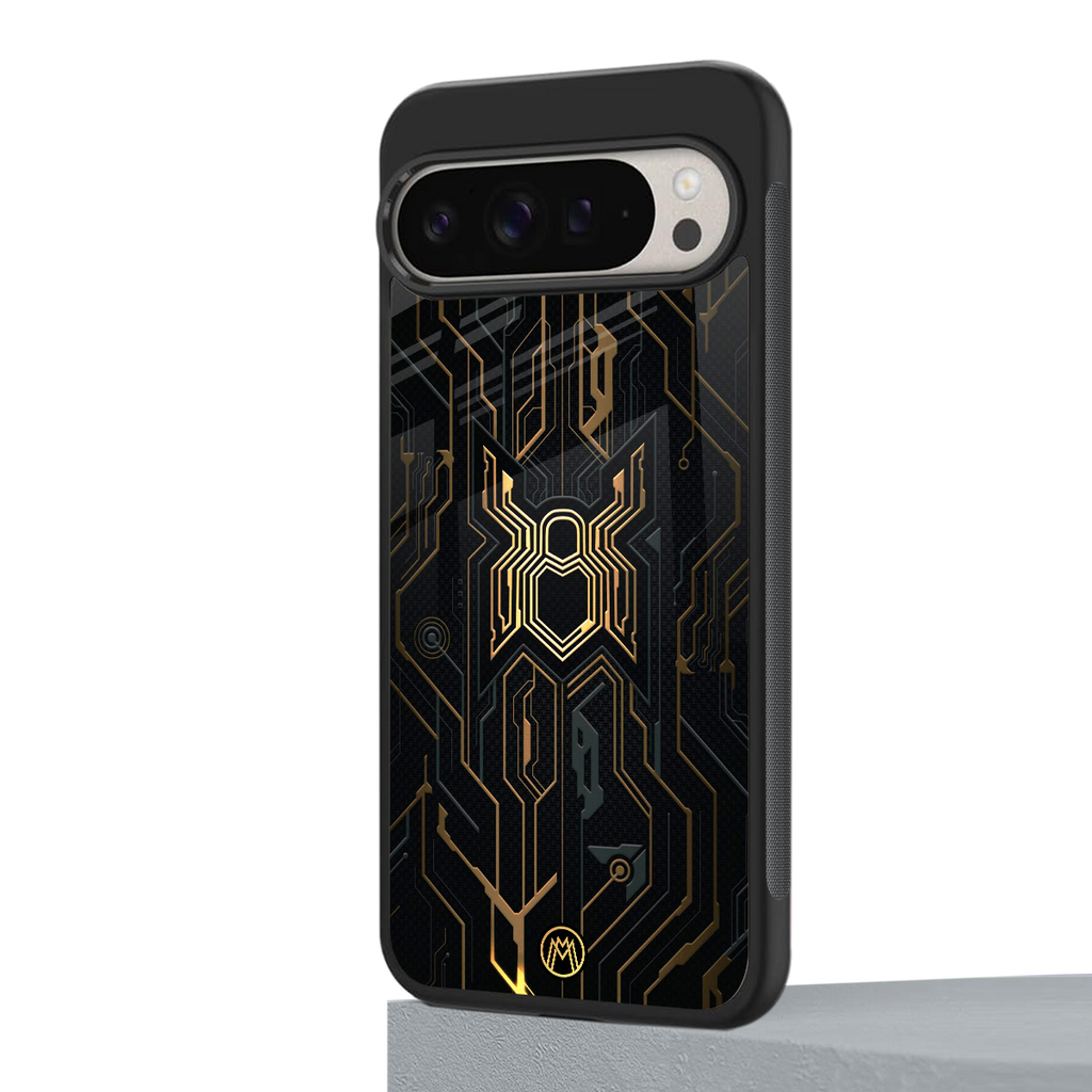 spider verse back phone cover | glass case for google pixel 9 pro xl
