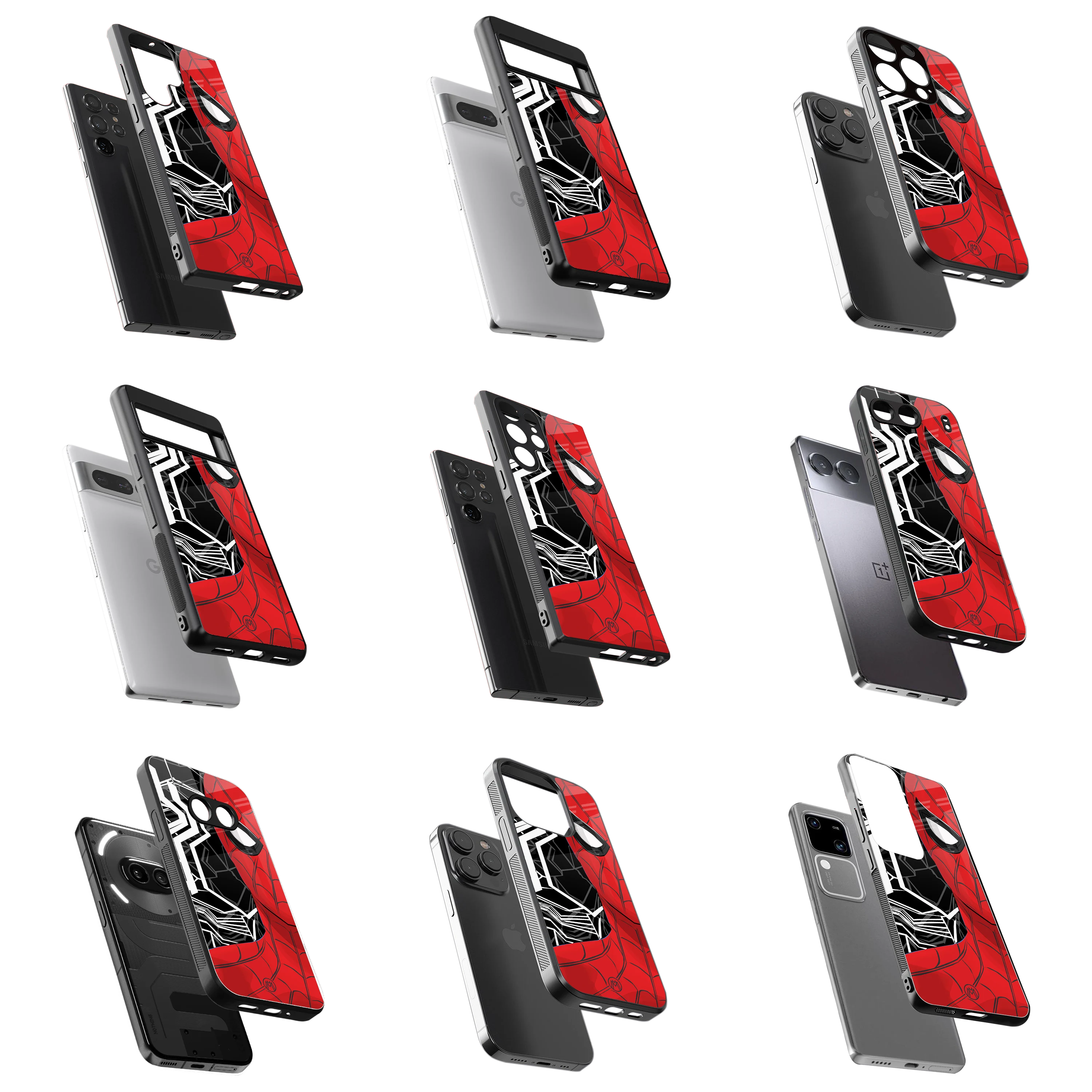 Durable Glass Back Mobile Case for iPhone, Samsung, OnePlus, Google Pixel, Redmi, Vivo, Oppo