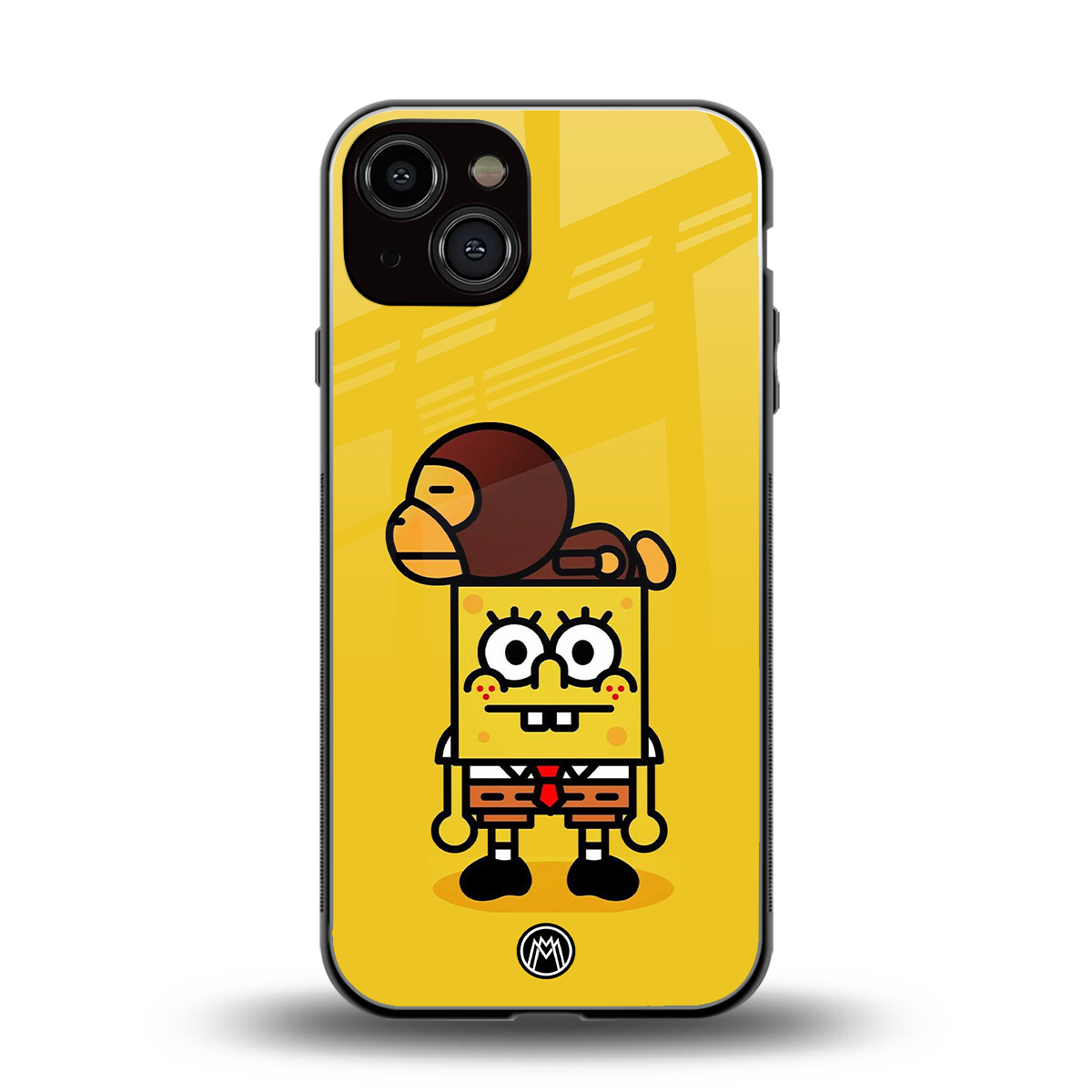 spongebob back phone cover | glass case for iphone 13