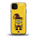 spongebob back phone cover | glass case for iphone 14 plus
