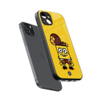 spongebob back phone cover | glass case for iphone 14 plus