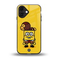 spongebob back phone cover | glass case for iphone 16