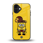spongebob back phone cover | glass case for iphone 16