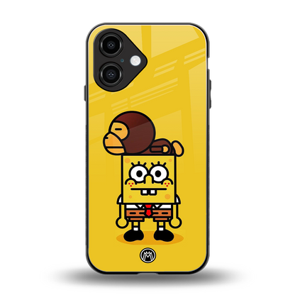 spongebob back phone cover | glass case for iphone 16
