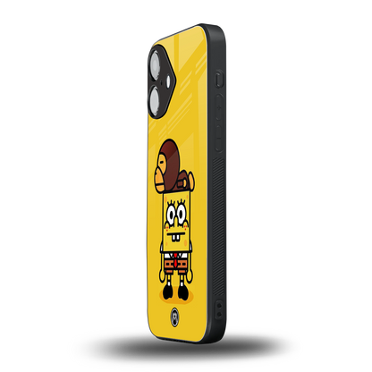 spongebob back phone cover | glass case for iphone 16