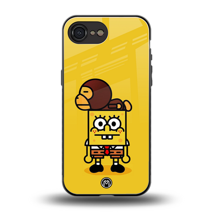 spongebob back phone cover | glass case for iphone 16e