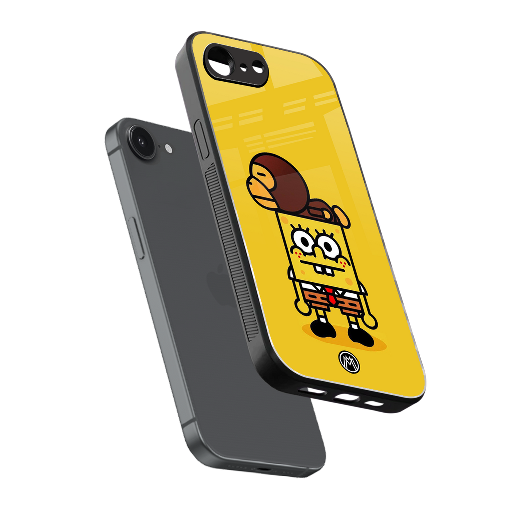 spongebob back phone cover | glass case for iphone 16e