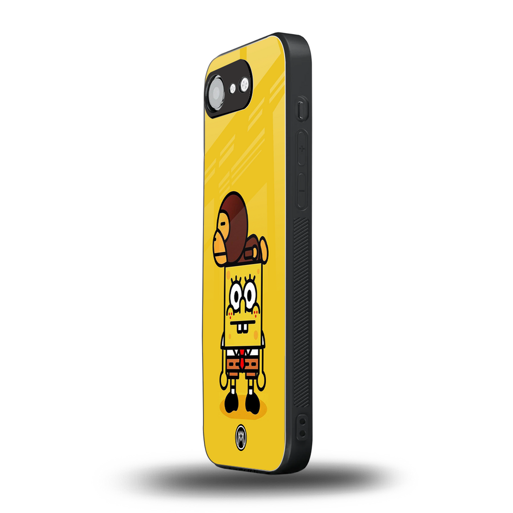 spongebob back phone cover | glass case for iphone 16e