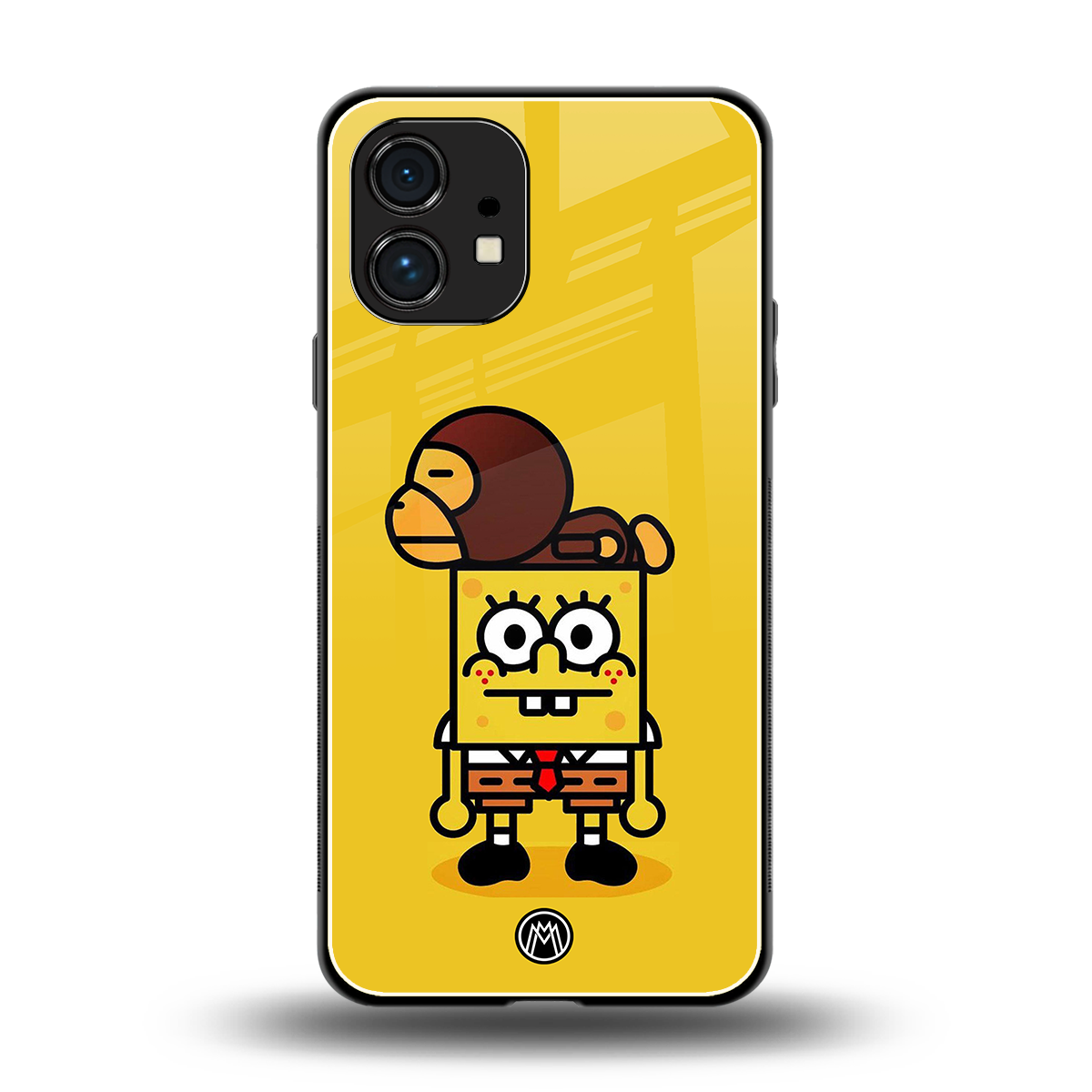 spongebob back phone cover | glass case for nothing phone 1